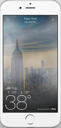 Yahoo weather app